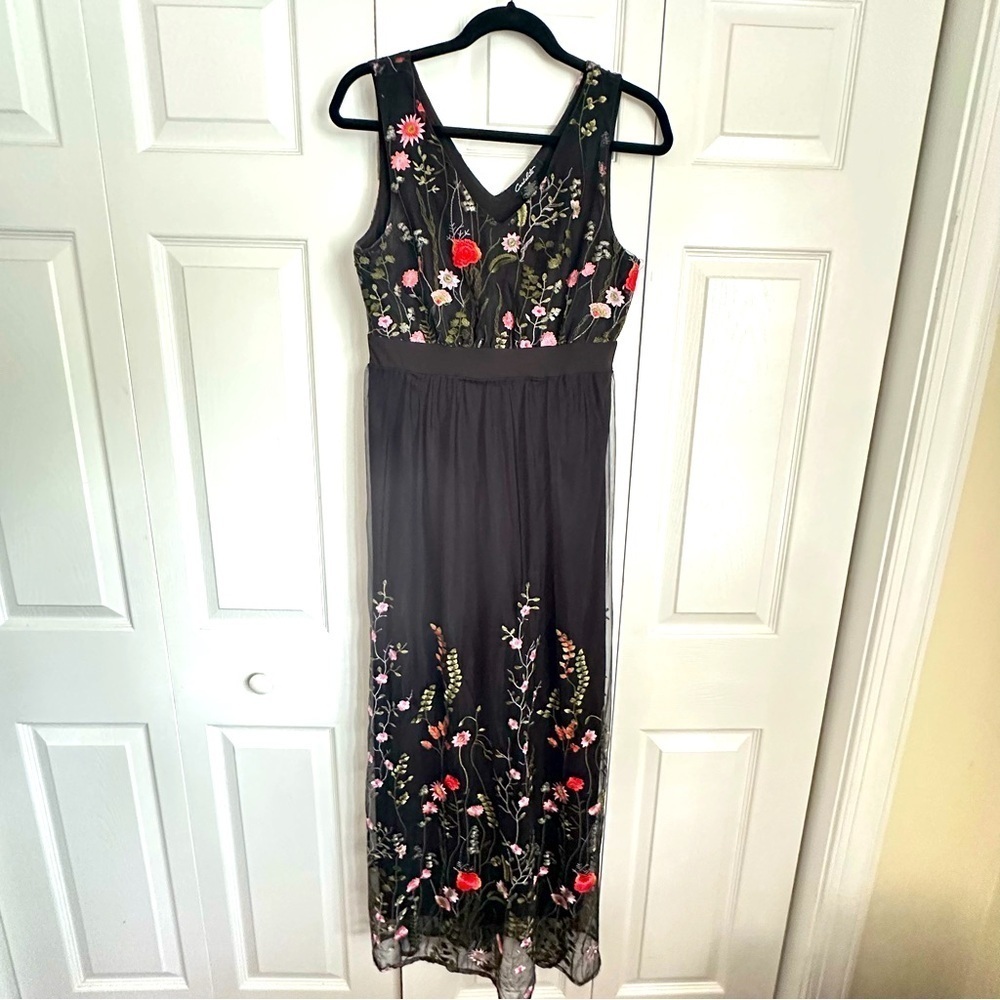 Candalite Embroidered Mesh Dress Womens M Whimsigoth Romantic Fairy Ethereal